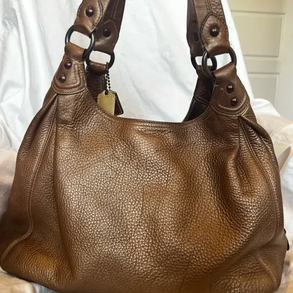 Coach Madison Maggie Bronze Metallic Leather Bag (Style 14313) - Picture 3 of 12